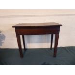 A 19th Century Oak Side Table with Rectangular Top,