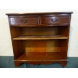 A Mahogany Side Bookcase with Two Top Drawers,