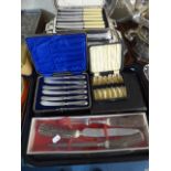 A Collection of Cased Cutlery Sets,