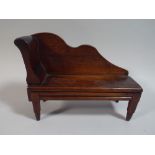 A 19th Century Mahogany Apprentice Piece, Chaise Longue,