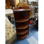 A 19th Century Mahogany Freestanding Bow Fronted Corner Unit with Five Shelves,