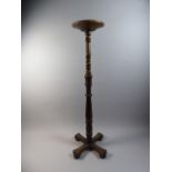 A Small Edwardian Circular Topped Torchere Stand,