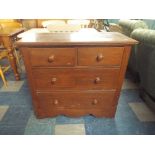 A Scumble Glazed Bedroom Chest of Two Short and Two Long Drawers,