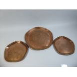 Three Copper Advertising Trays for Teachers Highland Cream Whisky