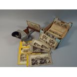 A Vintage Stereoscope and Collection of 61 Stereoscopic Slides