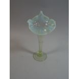 A 19th Century Vaseline Glass Jack in the Pulpit Vase,