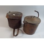 A Victorian Leather Cased Copper Stove or Similar,