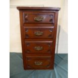 A Late Victorian Mahogany Four Drawer Chest,