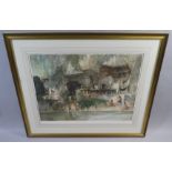 A Limited Edition Russell Flint Print, Sunny Perigord No 487-850, Maidens Bathing.