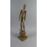 A Mid 20th Century Wooden Artists Lay Figure on Stand.