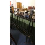 A Victorian Brass Mounted Iron Bedframe.