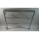 A Vintage Chrome Heated Bathroom Towel Rail, 112cms Wide,