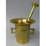 A Brass Pestle and Mortar