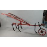 A 19th Century Iron Horse Drawn Five Tine Cultivator