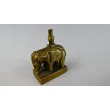 A Small Chinese Bronze Seal in the Form of Elephant with Incense Stick Holder on Back, 5.