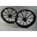 A Pair of 19th Century Cast Iron Agricultural Wheels.