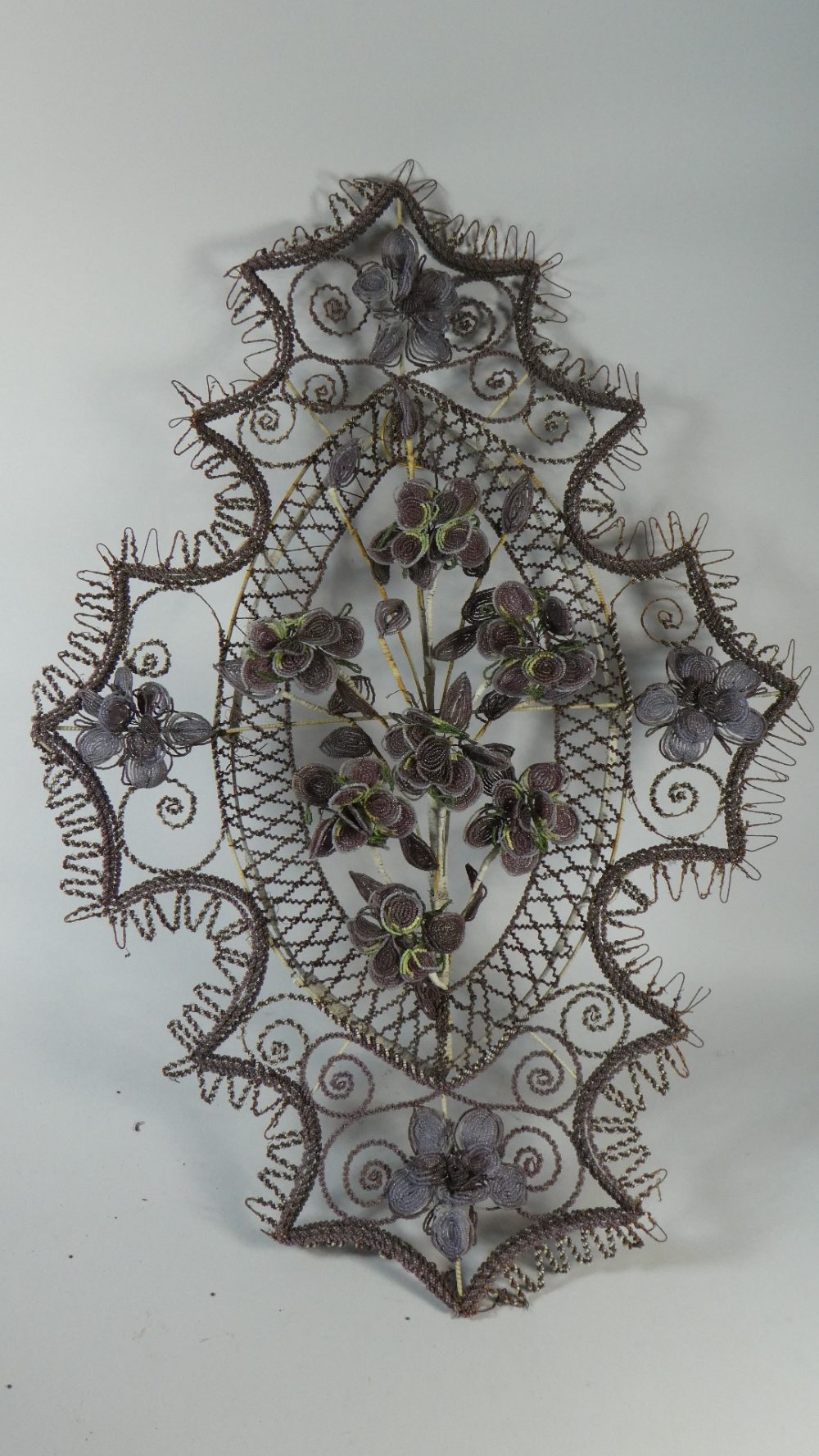 A 19th Century Floral Bead Work Wreath.