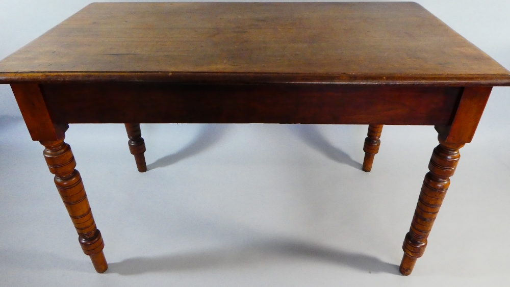 A Late Victorian/Edwardian Side Table on Turned Supports. - Image 2 of 2