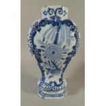 A 19th Century Blue and White Delftware Vase,