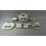 A Collection of Shelley Teawares, 'Sunrise and Tall Trees' Pattern No 11678, Comprising Tea Pot,