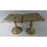 Two Victorian Brass Kettle Stands
