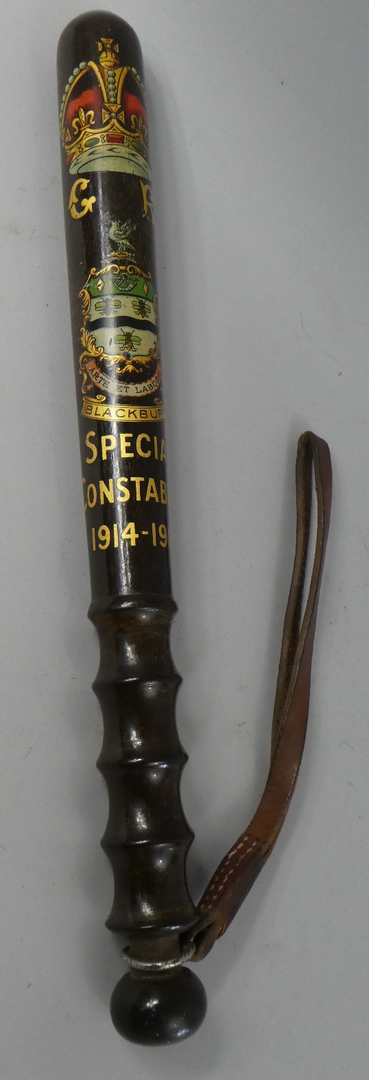 An Early 20th Century Police Truncheon, Blackburn Special Constable,