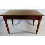 A Late Victorian/Edwardian Side Table on Turned Supports.