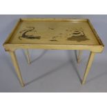 A 1920s Cream painted Chinoiserie Decorated Tray/Table.