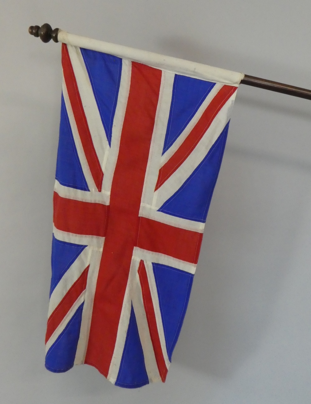 An Early 20th Century Union Jack Flag Made from Separate Fabric Components Stitched Together, - Image 2 of 2