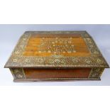 A 19th Century Anglo-Indian Rosewood Writing Slope. Exterior with Fine Ivory Inlay.