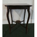 An Edwardian Inlaid Rosewood Occasional Table with Shaped Top and Circular Stretcher Shelf,