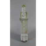 An Unusual Novelty Glass Bottle In the Form of a Clock Tower,