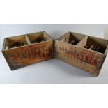 A Pair of Vintage R Whites Twenty-four Bottle Cases Each 38cm Long