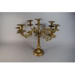 A Continental Gilded Six Branch Candelabra,