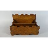 A Late 19th Century Oak Two Division Stationery Stand,