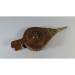 A Set of Late 19th Century Brass Mounted Oak Bellows,