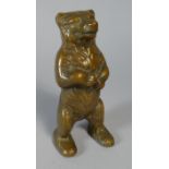 A Heavy Late 19th Century Bronze Study of a Standing Bear, Possibly Door Stop,