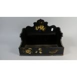 A Late 19th Century Lacquered Stationery Box Decorated with Flowers and Butterfly,