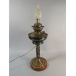 A Late Victorian Brass Oil Lamp,