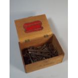 A Vintage Cigar Box Containing Collection of Old Keys