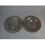 Two Pewter Plates,