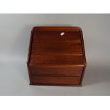 A 19th Century Mahogany Stationery Box with Hinged Lid to Fitted Interior,