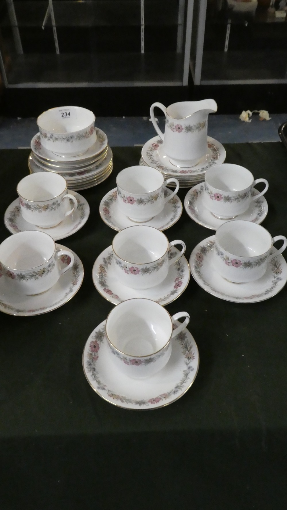 A Collection of Paragon Belinda Pattern Tea Wares to Include Six Trios, Sugar Bowl, Cream Jug,