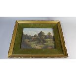 A Framed Oil on Card by J Jerome Miller, Near Richmond,