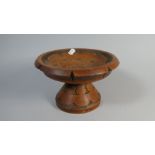 A Turned and Carved Wooden Bowl with Yorkshire Rose Decoration,