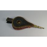 A Victorian Brass Mounted And Lacquered Bellows,