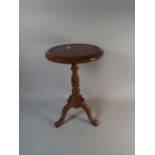 A Far Eastern Tripod Wine Table with Carved Turned Support,
