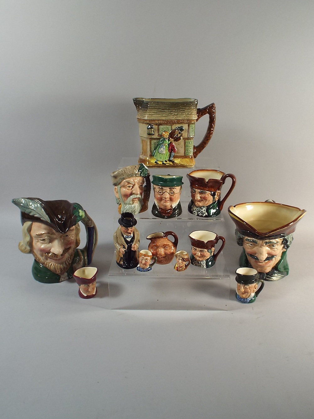 A Collection of Character Jugs by Royal Doulton to Include Winston Churchill,