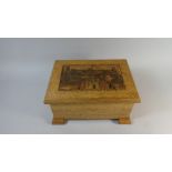 A Poker Work and Ink Decorated Oak Box Depicting The Deanery House, Horse Fair, Wulfrund Street,
