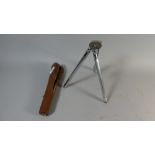 A Leather Cased Table Top Camera Tripod